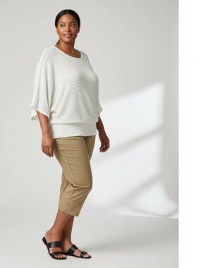 Dress Barn Petite XL White Boho Sheer Layered tunic Top Flowy